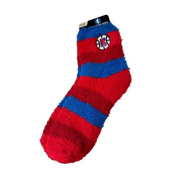 New For Bare Feet Los Angeles Clippers Rainbow Cozy Socks One Size - Picture 1 of 3